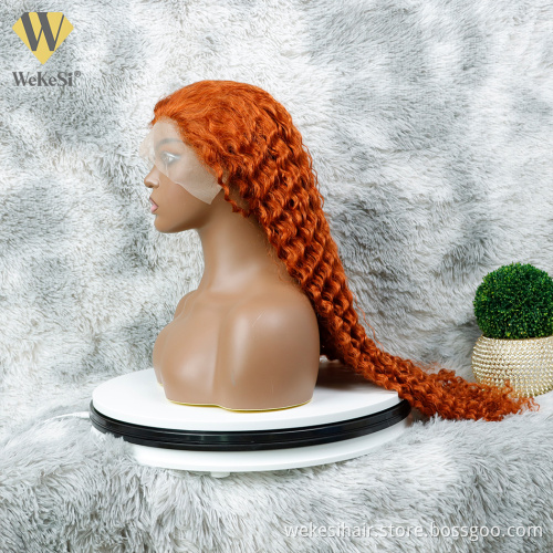 wholesaleOmbre Brown hair wig, Long Curly Highlight Lace Front Human Hair Wig,Virgin Cuticle Aligned Full Lace Frontal Hair Wigs